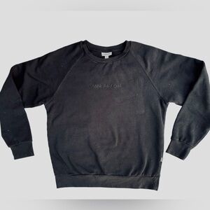 Frank and oak Black Pullover Crewneck Sweatshirt